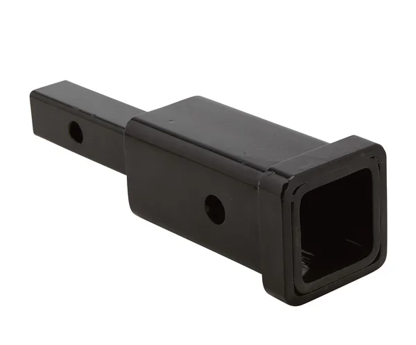 1 Heavy Duty 5/8 Pin Hole Tow Bar Ball Mount 2' Square Tube Extender Adapter Car Trailer Towing Parts Hitch Receiver Extension