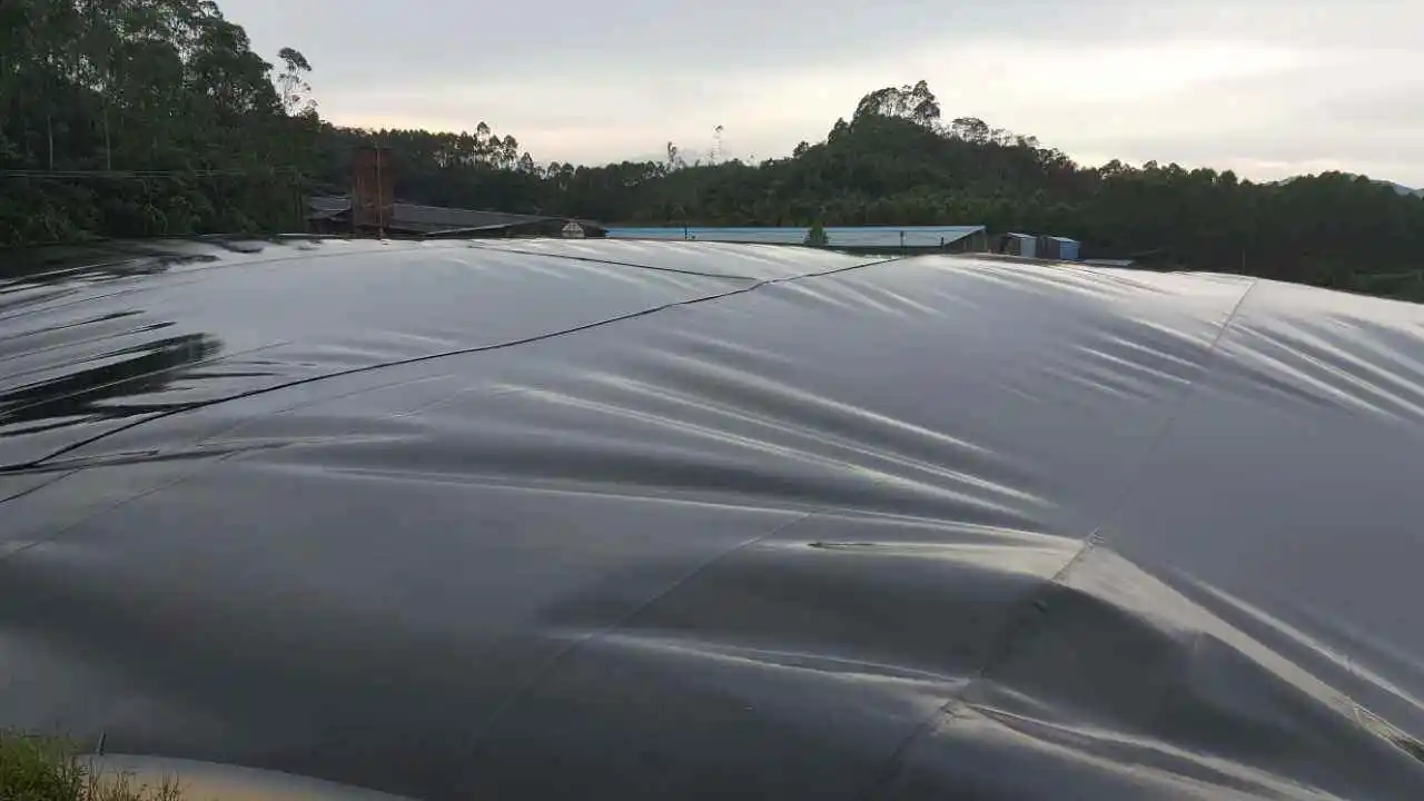 80mil HDPE black smooth geomembrane liner for biogas digester, sedimentation tank