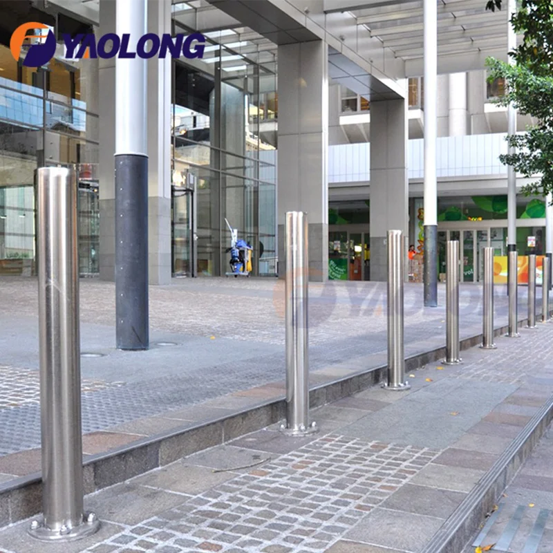 Hot Sale 316 Stainless Steel Metal Safety Roadblock Bollards Parking Security Barriers