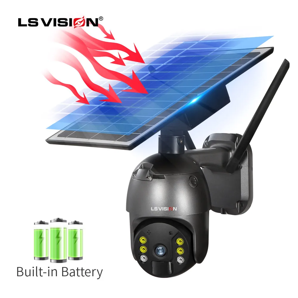 LS VISION LOW Power Night Vision Solar Camera Outdoor Motion Detection Camera 4g Wifi Security Camera