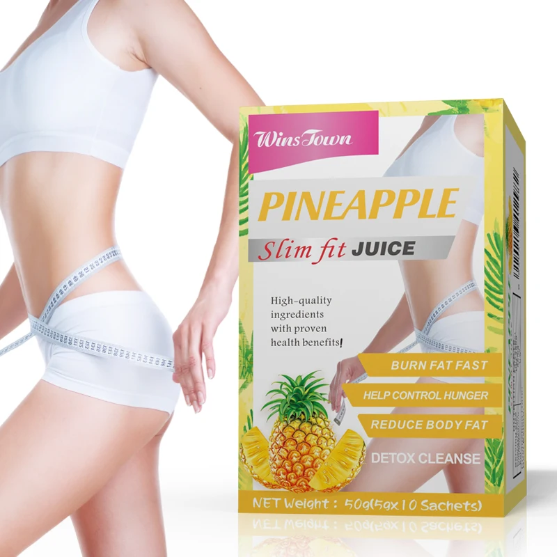 Nature fruit flavor help women less weight flat belly detox improve body shape 10 sachets diet drink pineapple juice