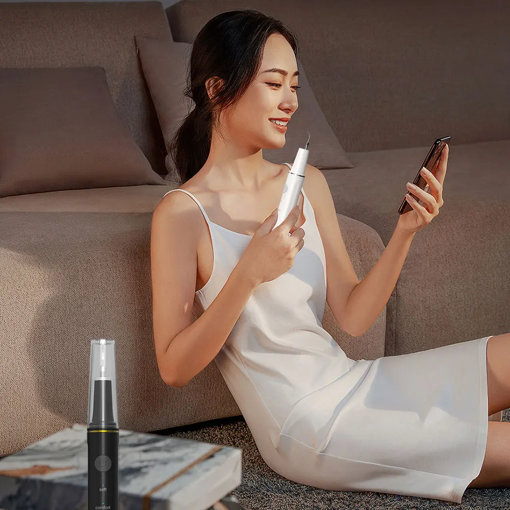 2021 Teeth Dental Scaler New Model Wifi IPX6 42khz Visual Ultrasonic Electric Tooth Dental Calculus Remover with Camera Rainbow