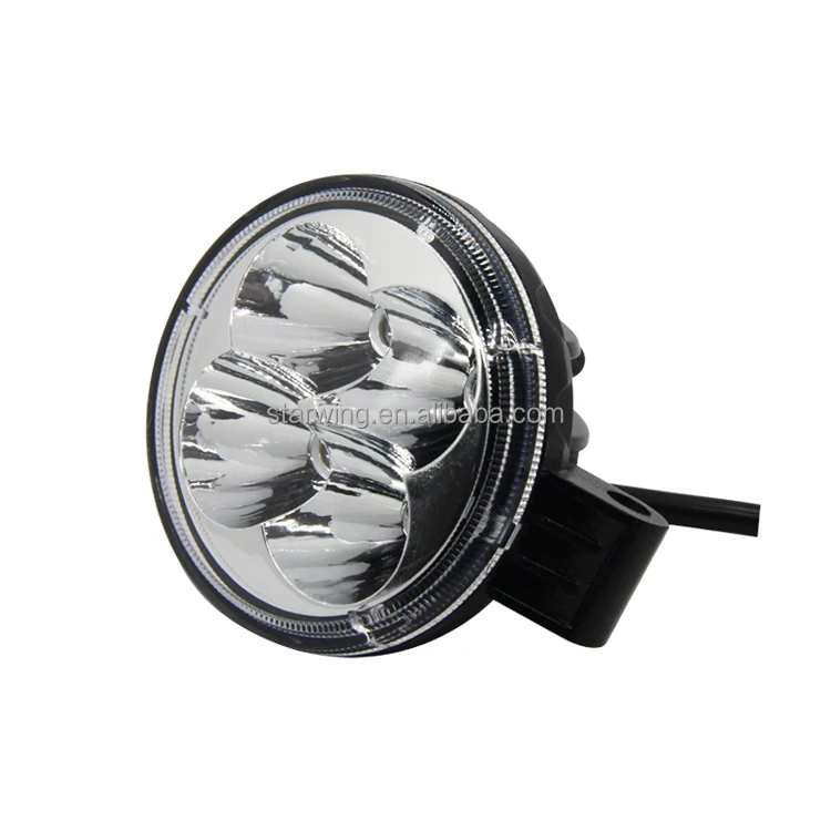 factory direct sale 3 inch round 6-80V  12W sealed beam led work light for car truck tractors auto lighting systems