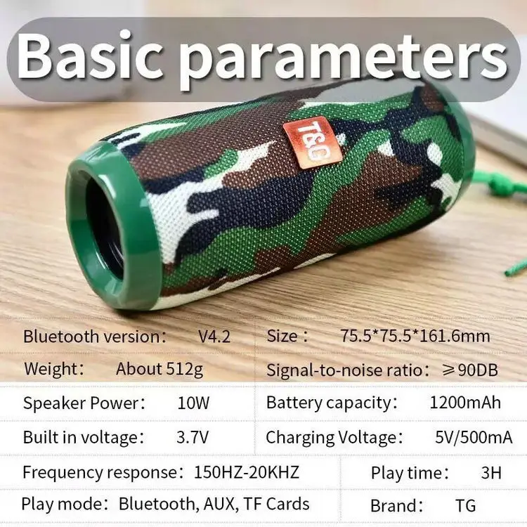 Amazon музыкальный радиоприемник беспроводной водонепроницаемый bluetooth портативный Altavoz T & G Tg117 Bt