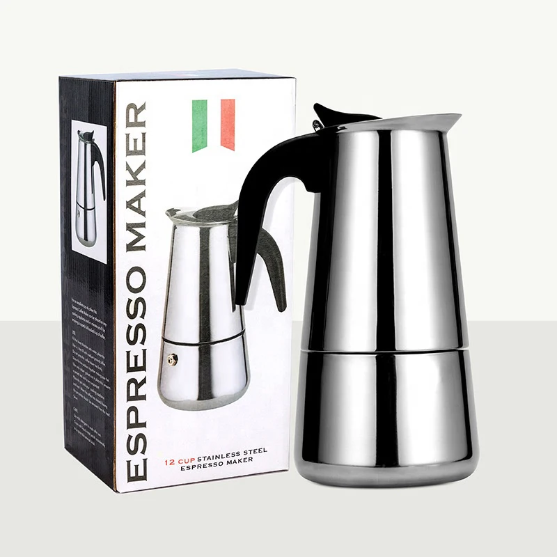 Мини 1/2/3/5/6/9 чашки OEM Bialetti Moka горшок из нержавеющей стали с предохранительным клапаном для ресторанов