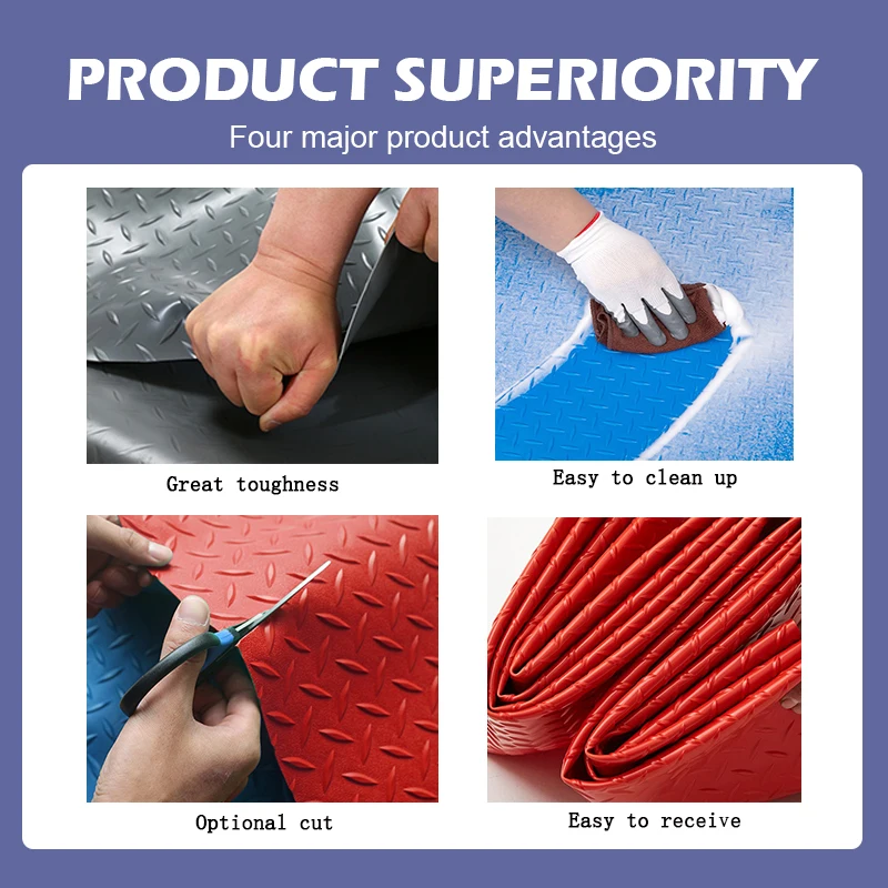 New design pvc roll carpet Gym Rubber outdoor Flooring 3mm pvc mats