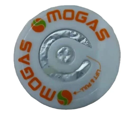 Good quality lift and pull induction bottle cap aluminum foil seal liner wad for sealing to CPC Elf Momin Mobil oil containers