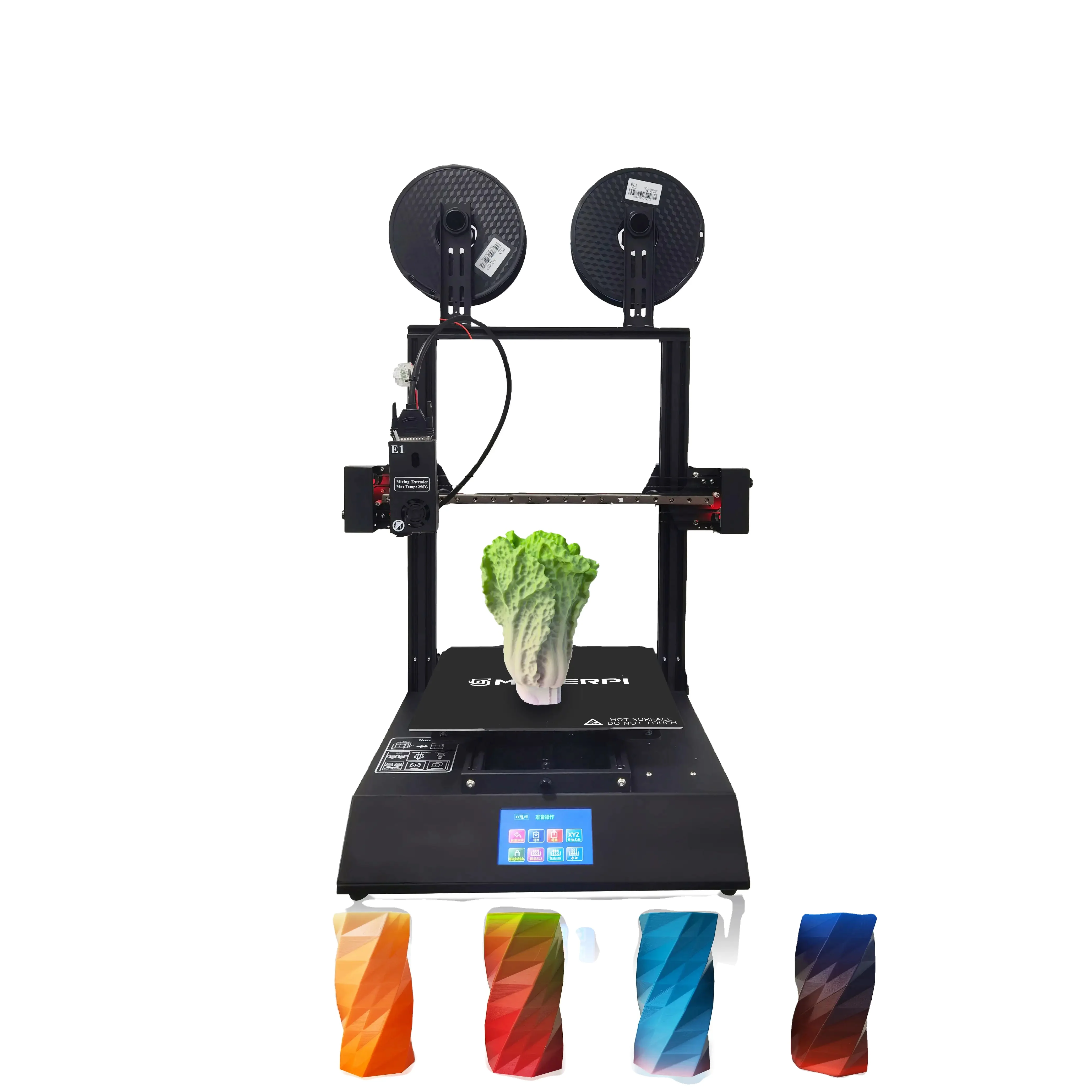 MakerPi P3 PRO 5 In1 and Modular Extruder Dual Filament 3D Printer Double Material Printers 3D Machine