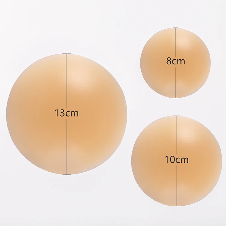 Waterproof 8/10/13CM Round Shape Reusable Pasty Non Adhesive Silicone Nipple Cover For Plus Size
