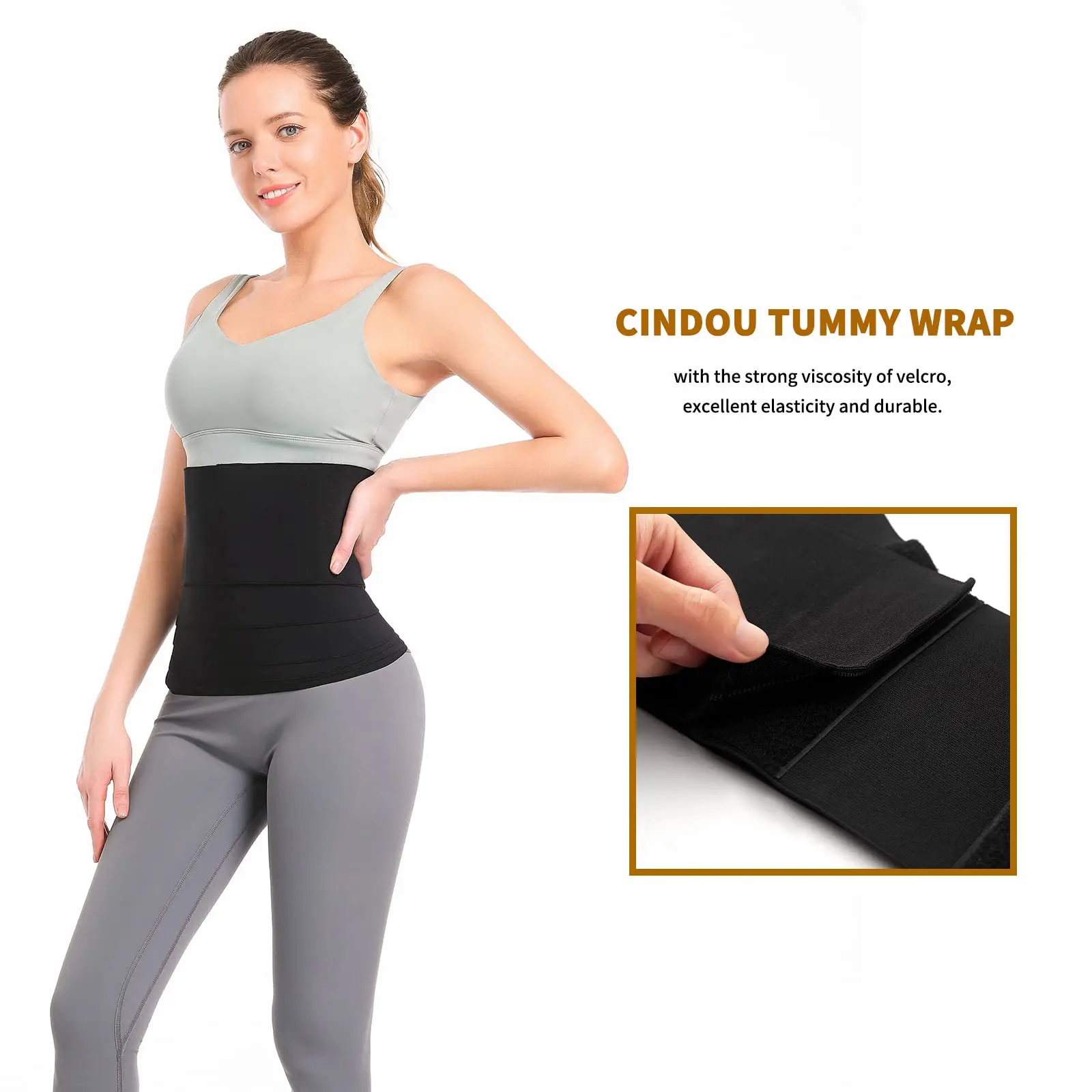 Waist Trainer For Women Plus Size  Band Waist Wrap for Stomach Body Wrap Bandage Tummy Wrap Waist Training