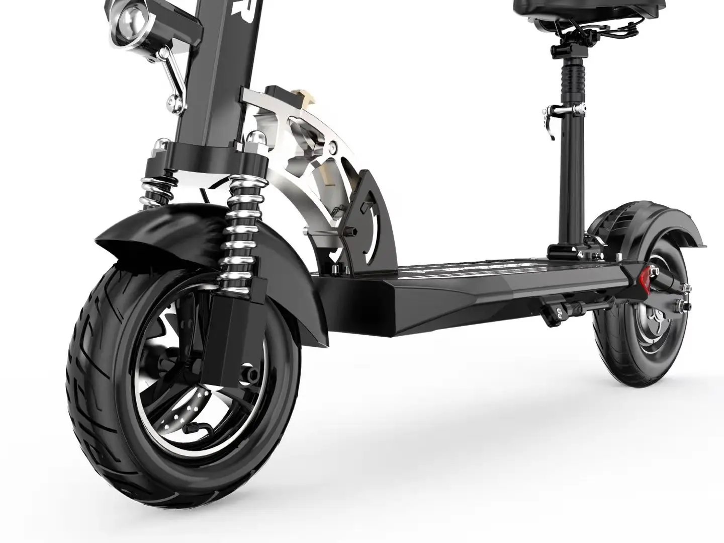 10inch  48v 500w 16AH off road two wheel folding electric scooter