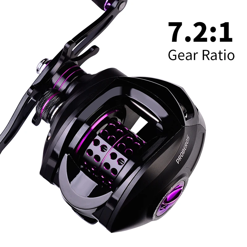 Baitcasting Reel Sea Fishing Reels Carbon Shell 7.2:1 Gear Ratio 10KG Max Drag High Speed Drag Casting Fishing Wheel