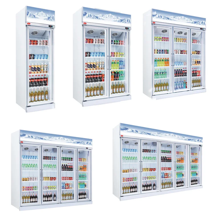  Холодильный шкаф для занавес воздуха с двойным полым стеклом тумана подогревом (вилка/компрессор в комплекте)