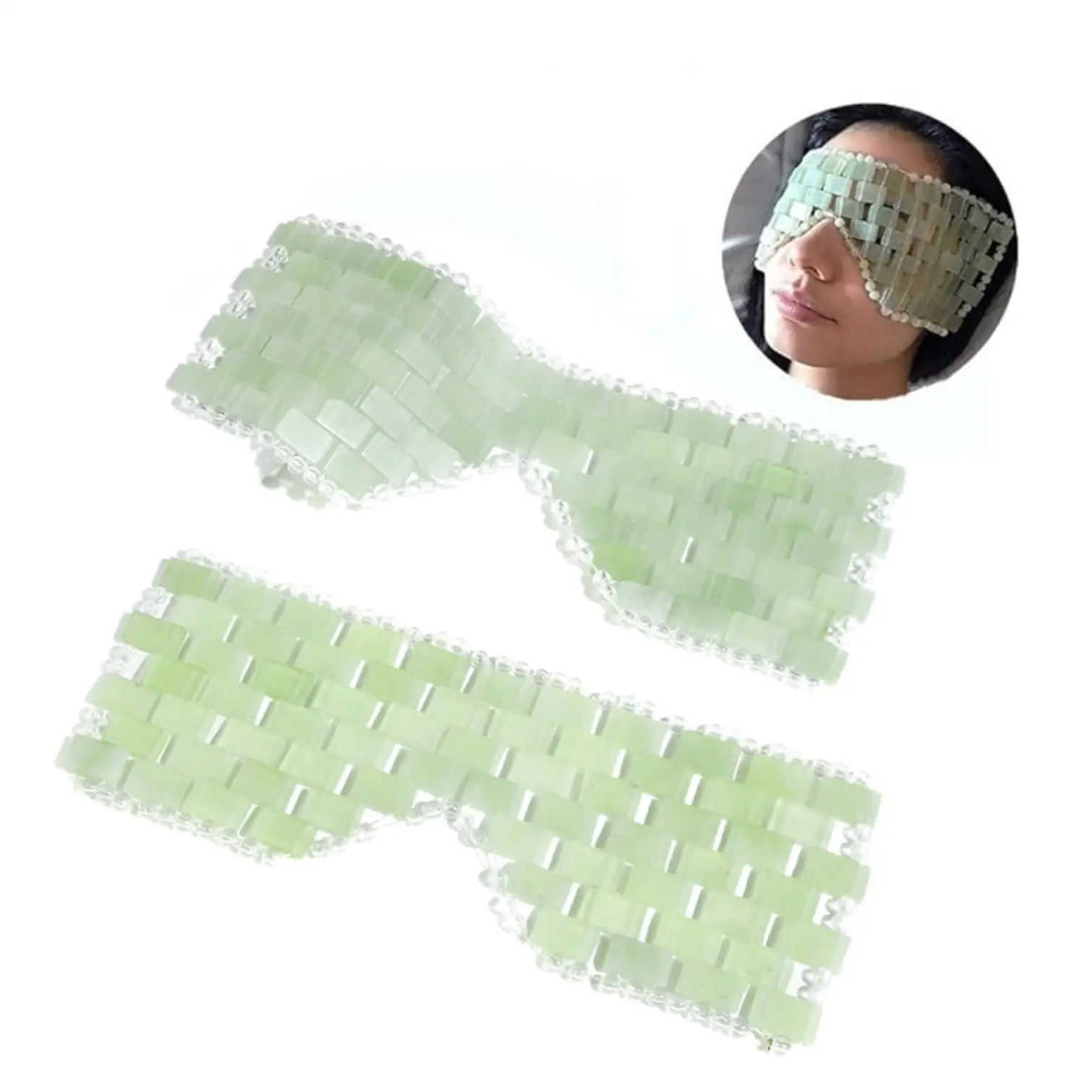 MI 100% Natural Handmade Anti-Aging Xiuyan Jade Eye Mask Face Mask Jade Stone Eye Mask