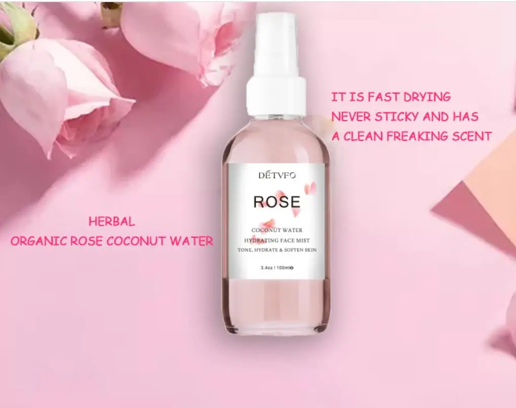 OEM customized skin care hydrating organic toner rose water spray for face