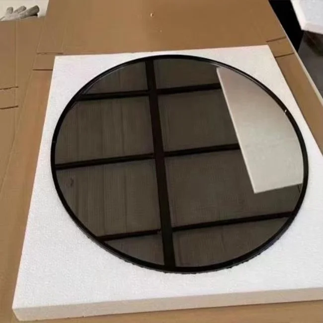 Custom modern big round circle gold metal framed wall mirror cheap traditional bath hanging vanity wall decor mirror miroir