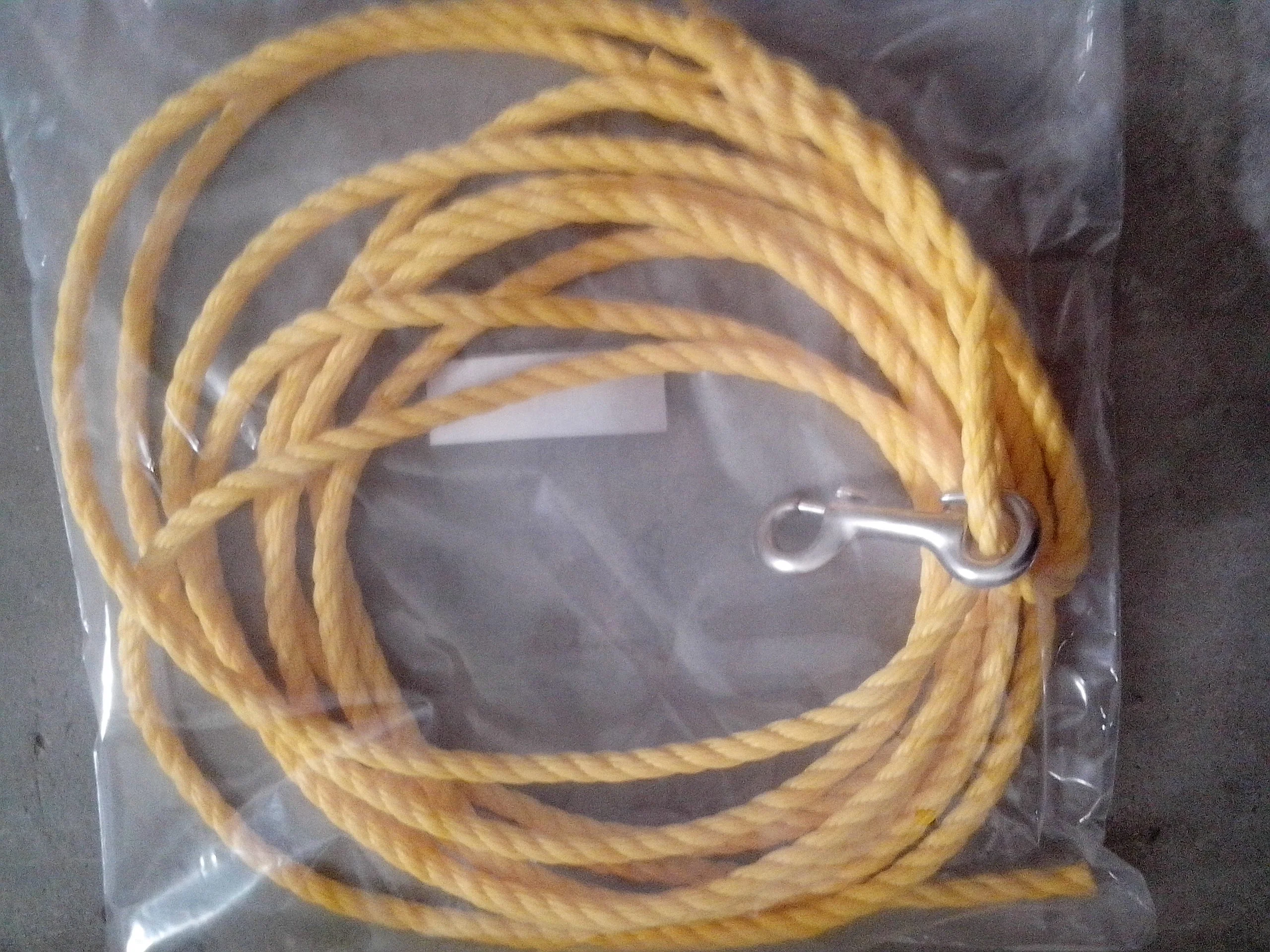 high duty 3 strands polyester twist rope dock line marine towing anchor rope