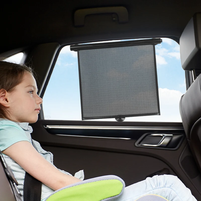 Car Sun Shade Protector Parasol Retractable Auto Side Window Roller Sunshade Covers Parking Windshield car sunshade