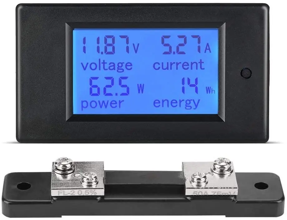12V 100V напряжение переменного тока электрической энергии измеритель мощности DC Цифровой амперметр напряжения