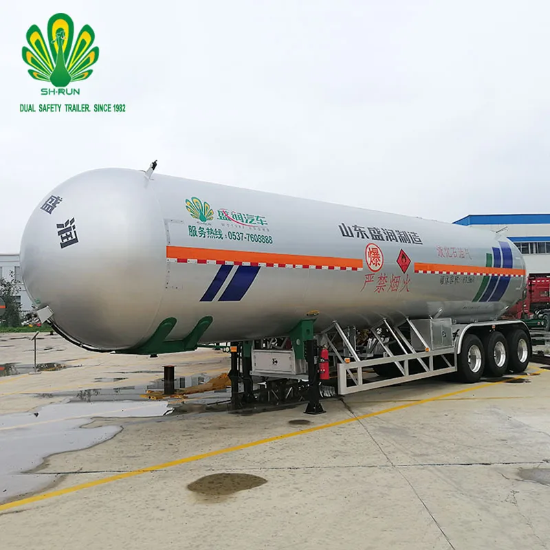 
China top10 factory hot sale Cryogenic liquid tank LPG gas tanker trailers 
