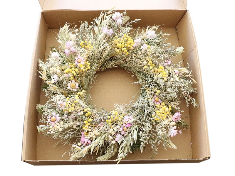 Christmas Decorations Garland Christmas Wreath for Front Door Dry Dried Flowers Wreath Garland