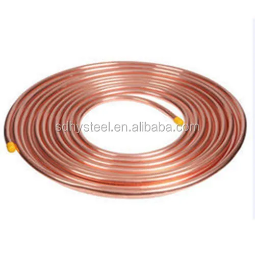 ASTM AISI C10200 C11000 C10100 red copper coil pipes tubes for air conditioner