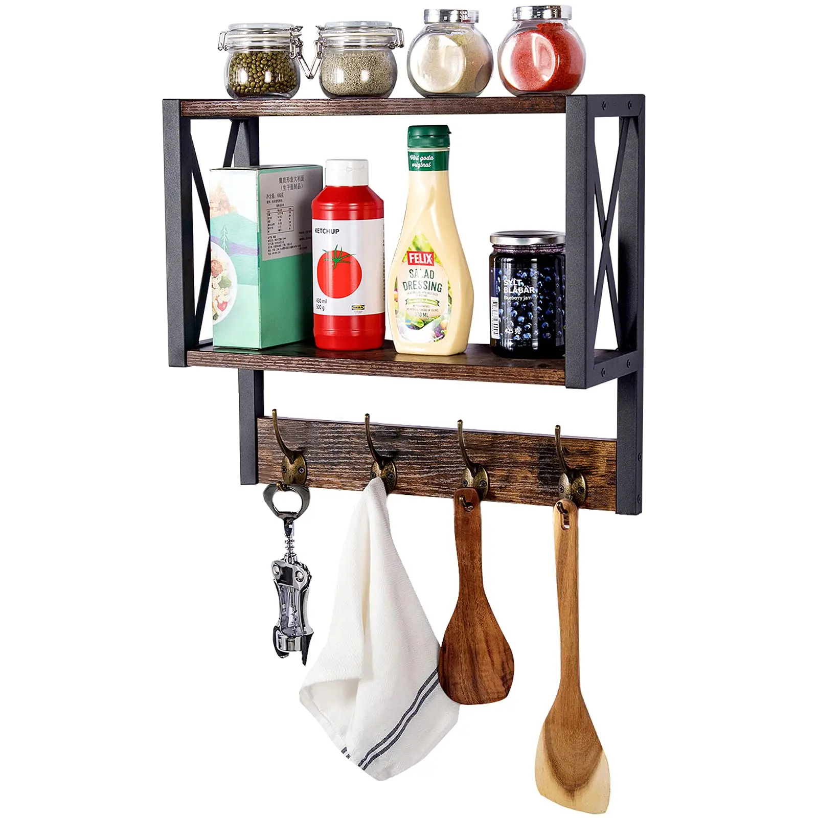 Customized wholesale stand rack shelf display wood shelf cabinet