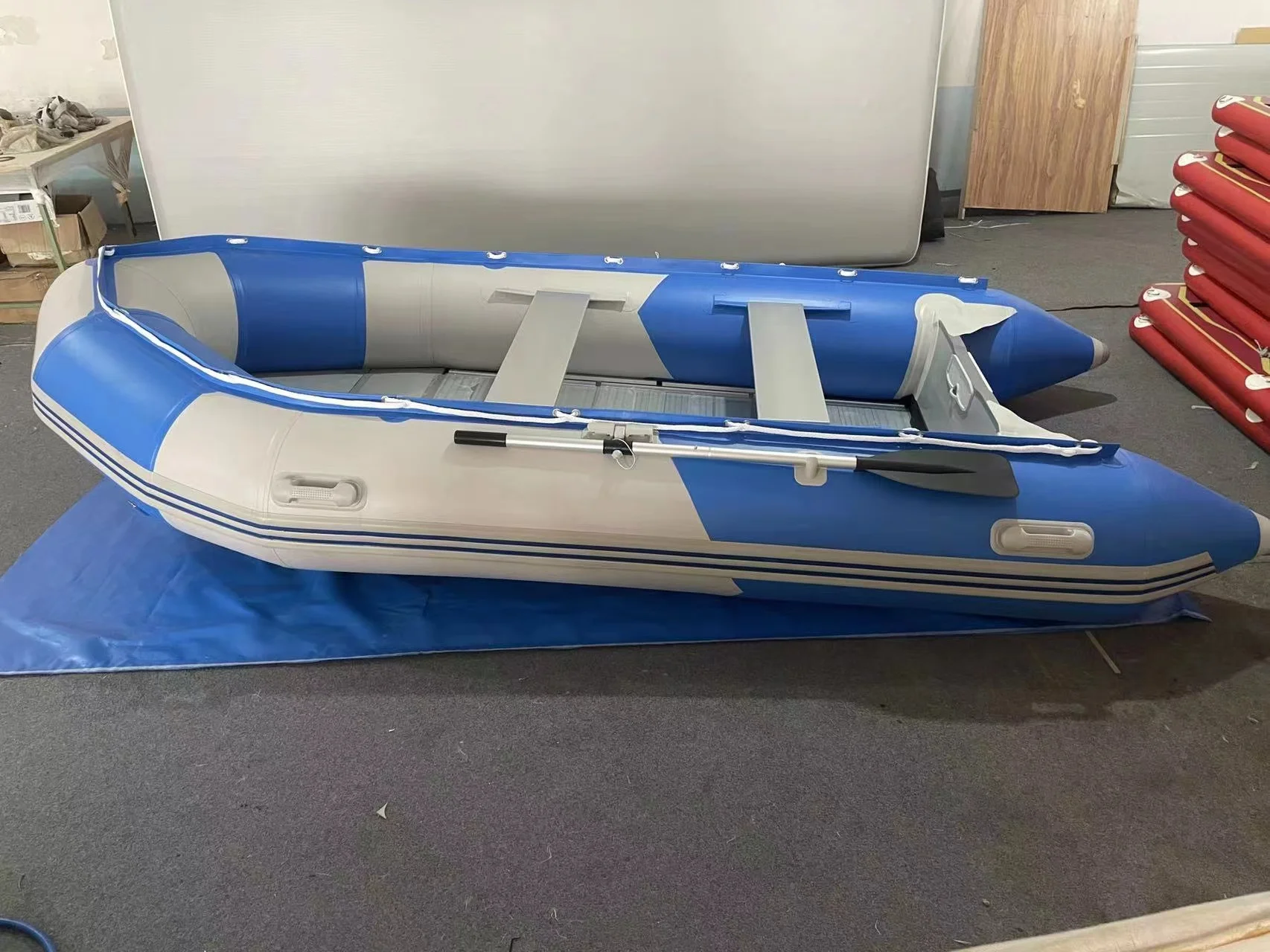 Алюминиевый пол ПВХ складной понтон надувная лодка для продажи