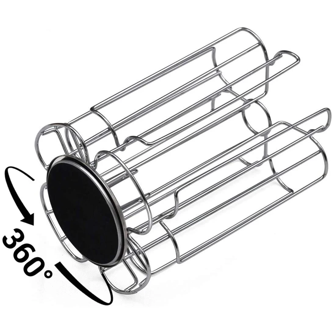 Lanejoy Stainless Standing Type Rotating Tassimo Pod Holder Capsule Holder Coffee Capsule Rack