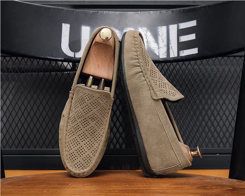 New Style Summer Suede Loafer Shoes For Men Driving Shoes Moccasins