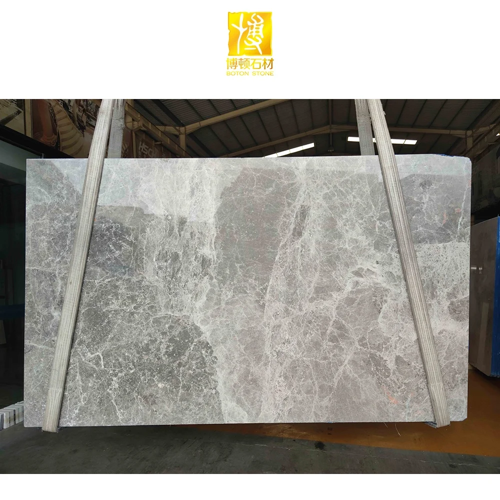 BOTON STONE Grey Striped Marble Tundra Grey Marble Marble Grey Cut To Size Tiles for Floor