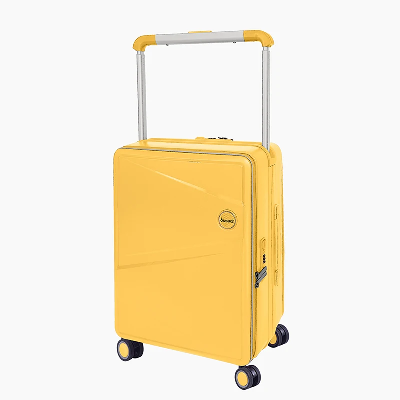 eco-friendly PP 20 25 inch traveling luggage rolling suitcase with laptop bag wide trolley luggage with large capacity