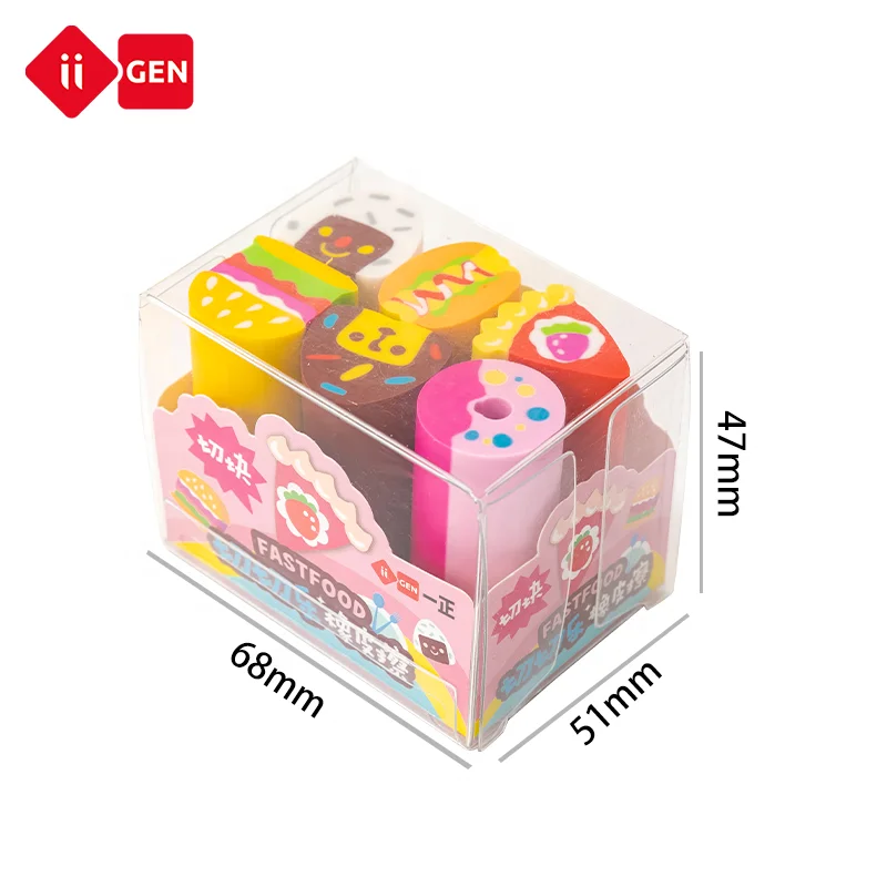 IIGEN Kawaii Cuttable Eraser Pencil Eraser Fruits Small Rubber Drawing Accessory Office Home School Supplies Cute Erasers