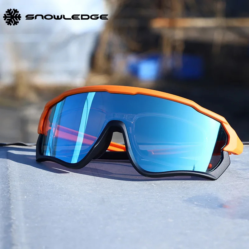 Snowledge 510 custom bike glasses anti uv polarized photochromic mtb cycling glasses outdoor sports sunglasses
