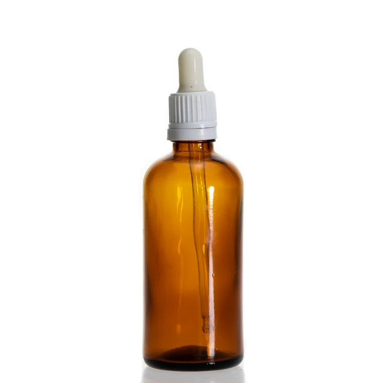 Custom 30 ml Amber Dropper Bottle 2 oz 100ml Glass  Essential Oil  Bottle For Cosmetic