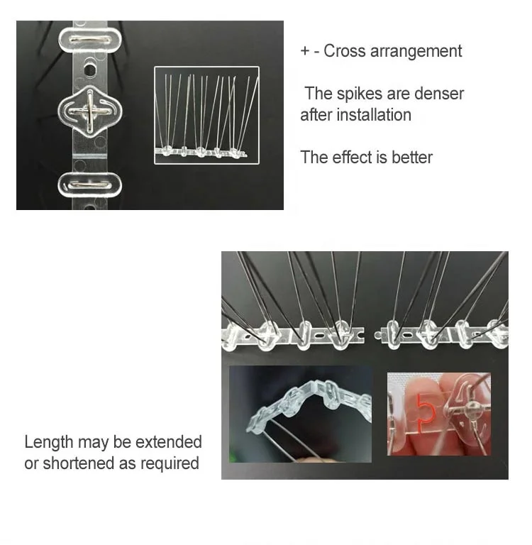 DYSC plastic bird spikes crow rabbit deterrents tire spikes cat caltrops spikes indoor for trespassers