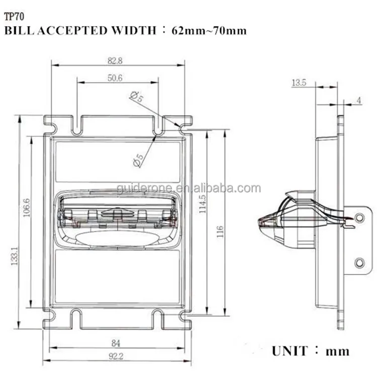 Multiple Bezel And Notes Box Selections TOP TP70 Bill Validator Acceptor Widely Use On Game Machine Vending Machine