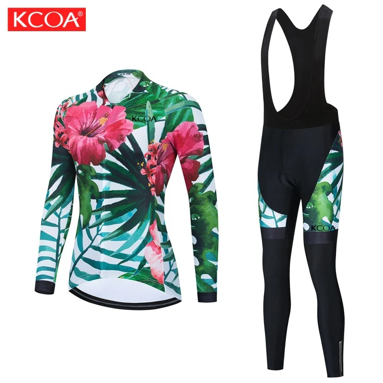 Oem Long Sleeve Mtb Mountain Bike Jerseys And Pants Women Quick Dry Logo Custom Sublimation Road Cycling Clothing Pro Team