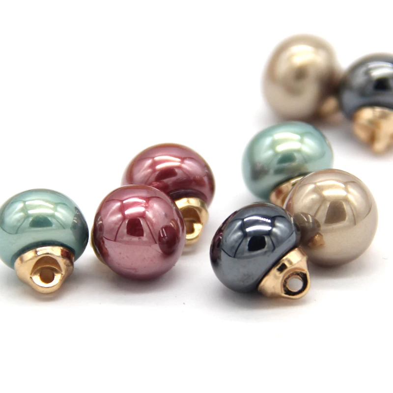Round Mini Jewelry Sewing Pearl Buttons  For Clothing Shirt Holiday Dress Wedding  Decorations Sewing Accessories