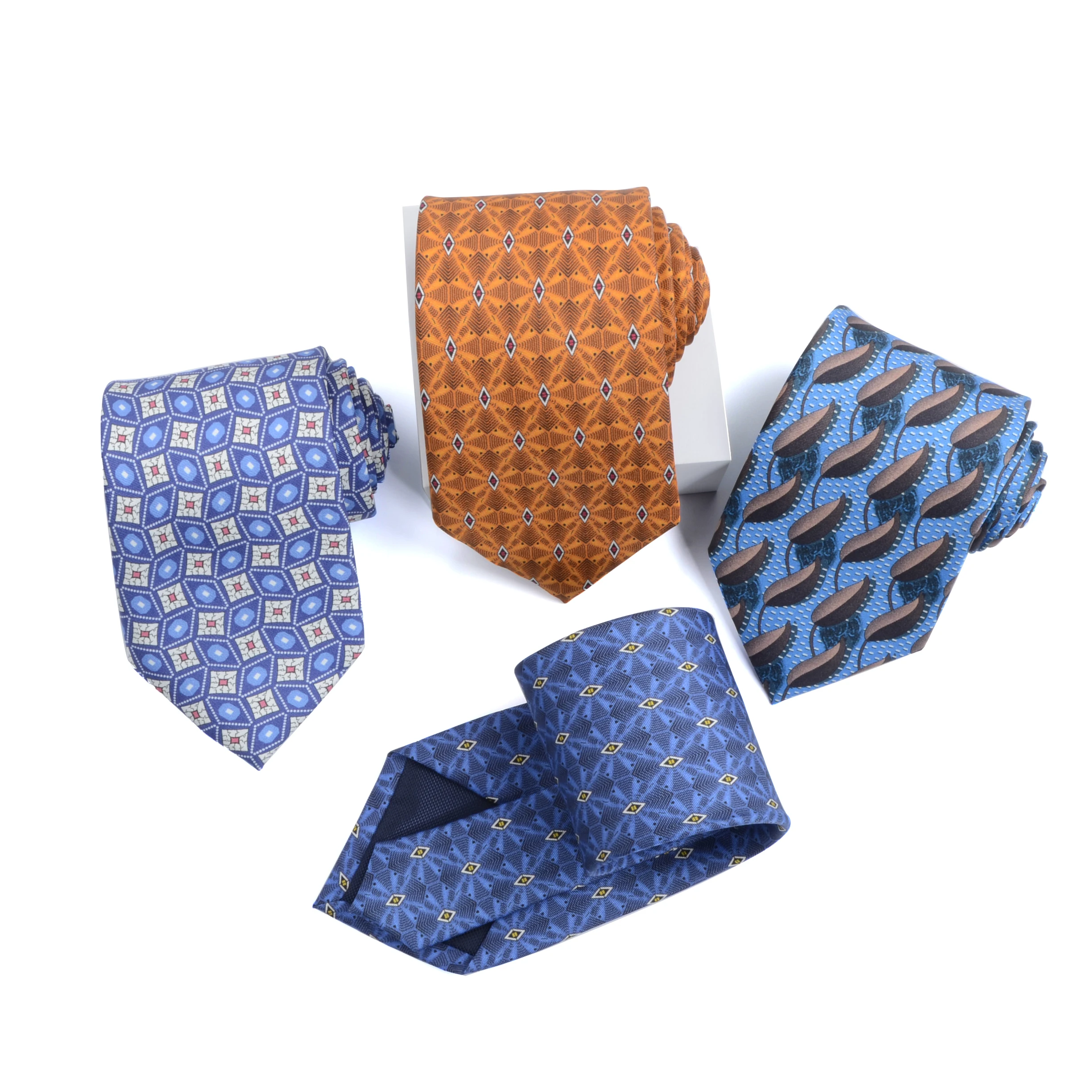 Hamocigia Handmade 100% Silk Screen Printing Tie Man Silk Tie