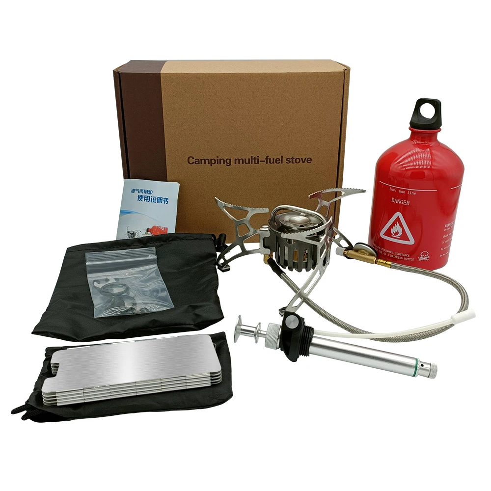 Camping Gas Stove With Low Smoke Compact Size Rocket Stove  Backpacking Stove Burner Portable  For Outdoor Hiking Cooking