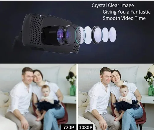 USB Webcam 1080P Conference Camera HD Auto Focus Wide Angle Built-in Microphone Web Cam for home Video Meeting pc