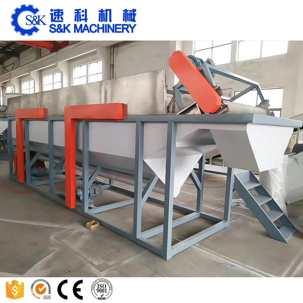 HDPE Bottle Flakes PP Woven Bag Film Crushing Washing Pelletizing Recycling Line for Waste Recycle Line