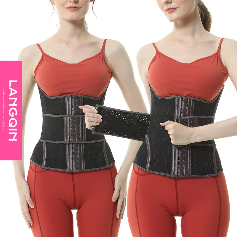 Compression Steel Bone Fat Burning Latex Waist Trainer Shaper For Gym Good Quality Women Slimming Corset