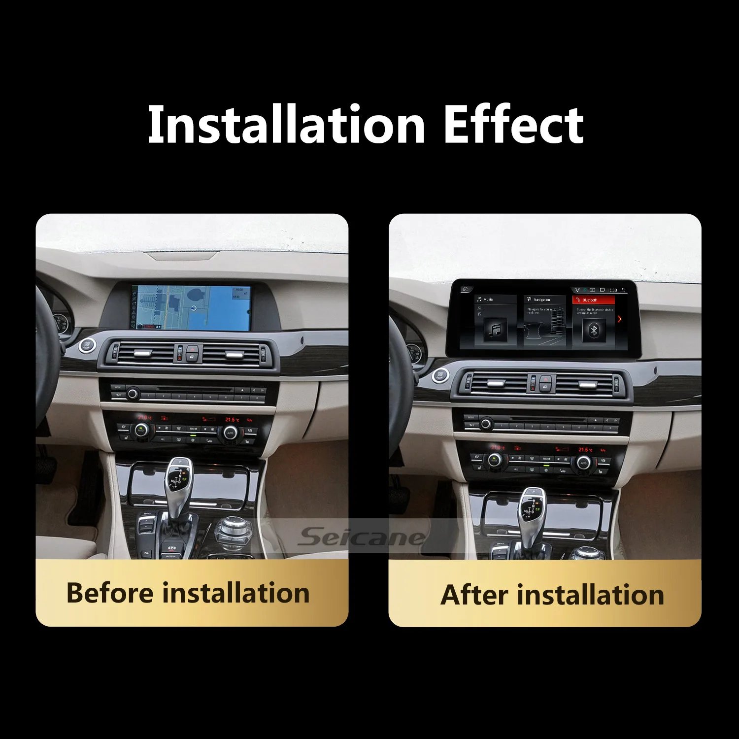 Seicane 12.3 inch android 12 Car DVD Player Radio multimedia Touchscreen For BMW 5 Series F10 F11 2013-2016 NBT support SWC Car