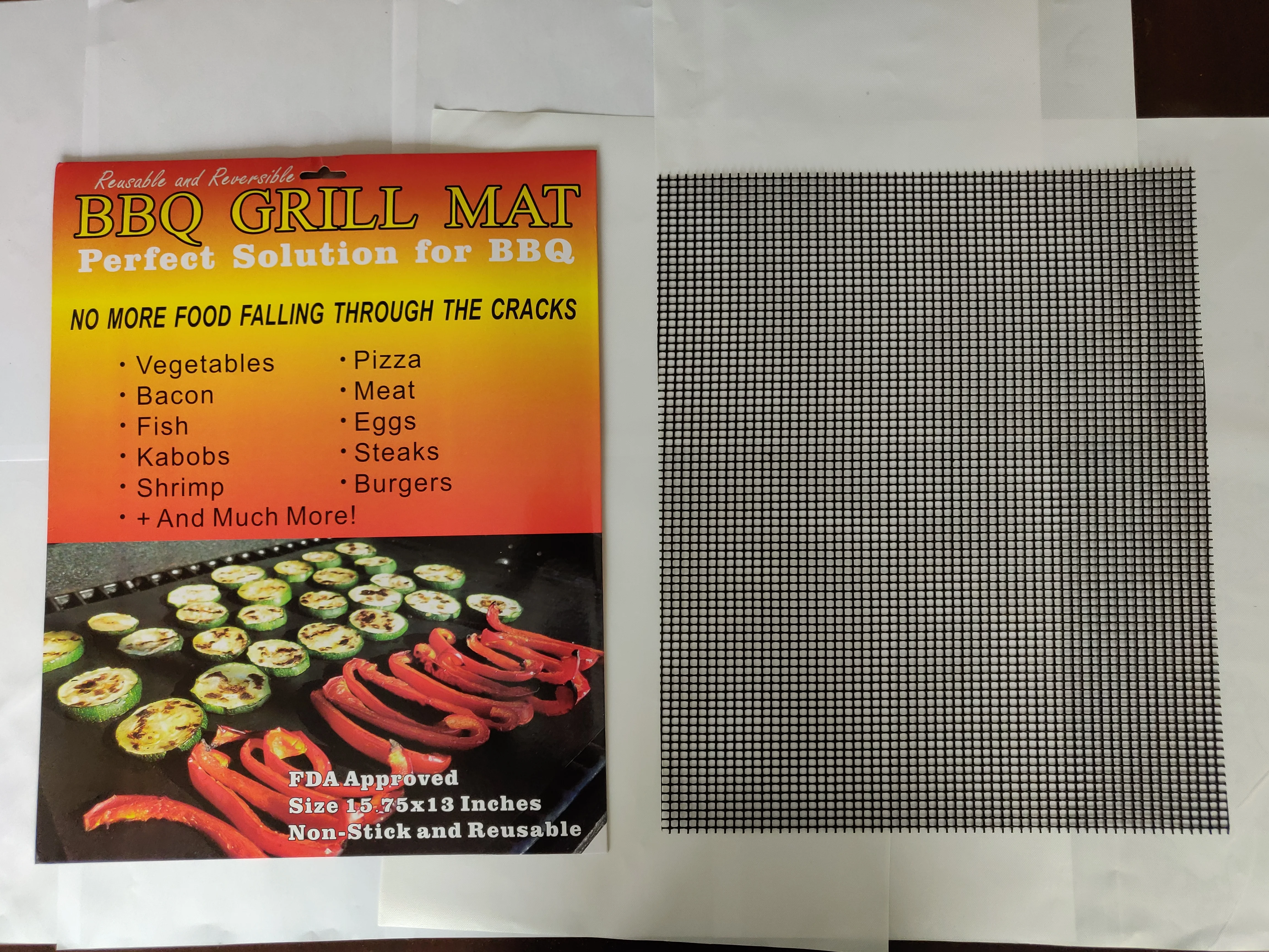 Hot Sell Easy To Clean  BBQ Tools Heat Resistant  PTFE Non-stick BBQ Grill Mesh Mat