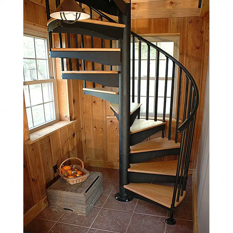 Alucasa Luxury Arc Stair Glass Railing Spiral Stairs Interior Steel Glass Spiral Staircase With Glass Railing