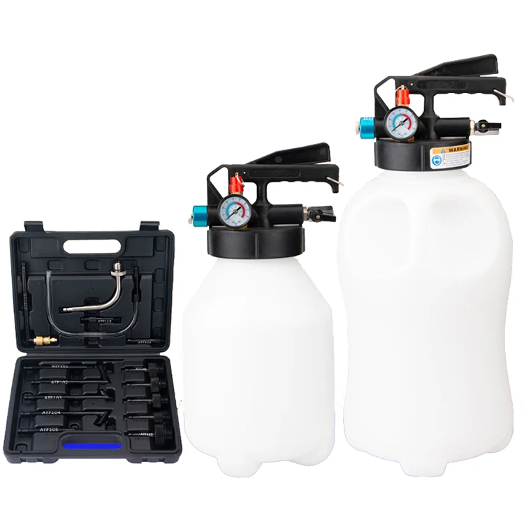Pneumatic Gearbox Change Tool Kit ATF Auto Transmission Fluid Extractor Oil Refill Dispenser with ATF Filler Adapters