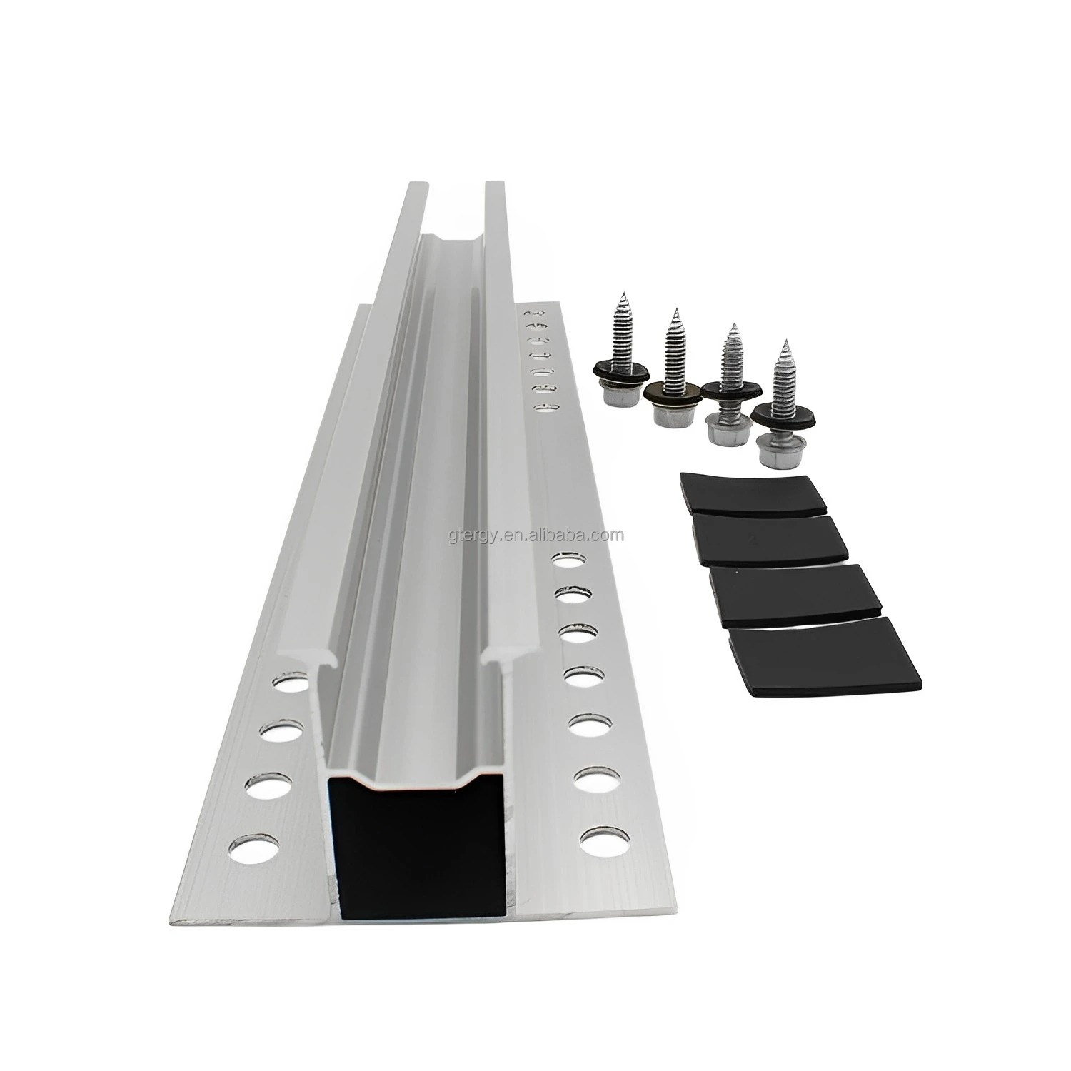 high efficient solar short mini rail aluminum solar panel mounting bracket metal roof mini rail
