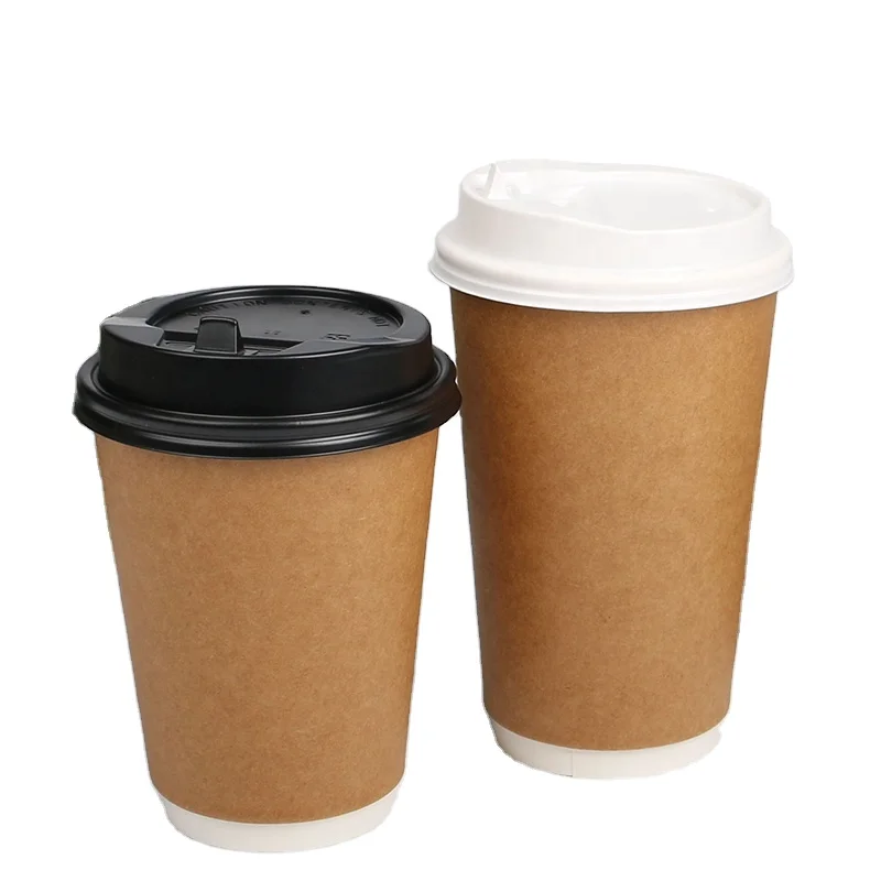 Simple Design 8Oz kraft craft double wall paper cup